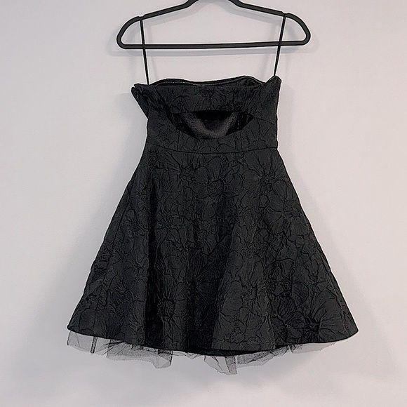Elle by RW&Co. Black fit and flare dress with floral print. - Picture 3 of 12